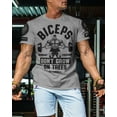 thumbnail image 3 of Gymish BICEPS Don't Grow On Trees Workout T-Shirt, Funny Gym Shirts, Lifting T-Shirt, Deadlift, 3 of 6