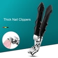 thumbnail image 4 of 1/2/3/Pcs/Set Stainless Steel Nail Clipper with File Curved Edge Large Opening Portable Men Women Thick Toenail Fingernail Cutter Manicure Grooming Tools, 4 of 8