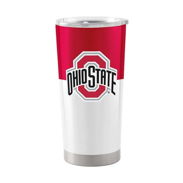 Logo Chair 191-S20T-11 20 oz NCAA Ohio State Buckeyes Colorblock Stainless Tumbler
