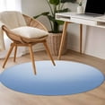 thumbnail image 5 of Round Area Rug 4ft,Watercolor Blue Gradient Washable Carpet Non-Slip Runner Accent Rugs Indoor Floor Mat for Bedroom Living Room Decor,Minimalist Style, 5 of 9