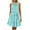 Sky Blue, variant on IROINNID Fit&Flare Dress For Women Strapless Sleeveless ed Belted Comfortable Dress Round Neckline Solid Color Dress
