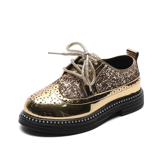 HXWCHs Versatile Boys Fashion Sneakers for Playful Performances Stylish On Lace Up Shoes with Soft Listed Sole for Everyday Wear 9-9.5 Years Gold