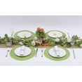 thumbnail image 3 of Round Braided Placemats Set of 4 Cotton Fabric Round Table Mats Non Slip Washable 15 inch Round Place Mats (Green, 4), 3 of 7