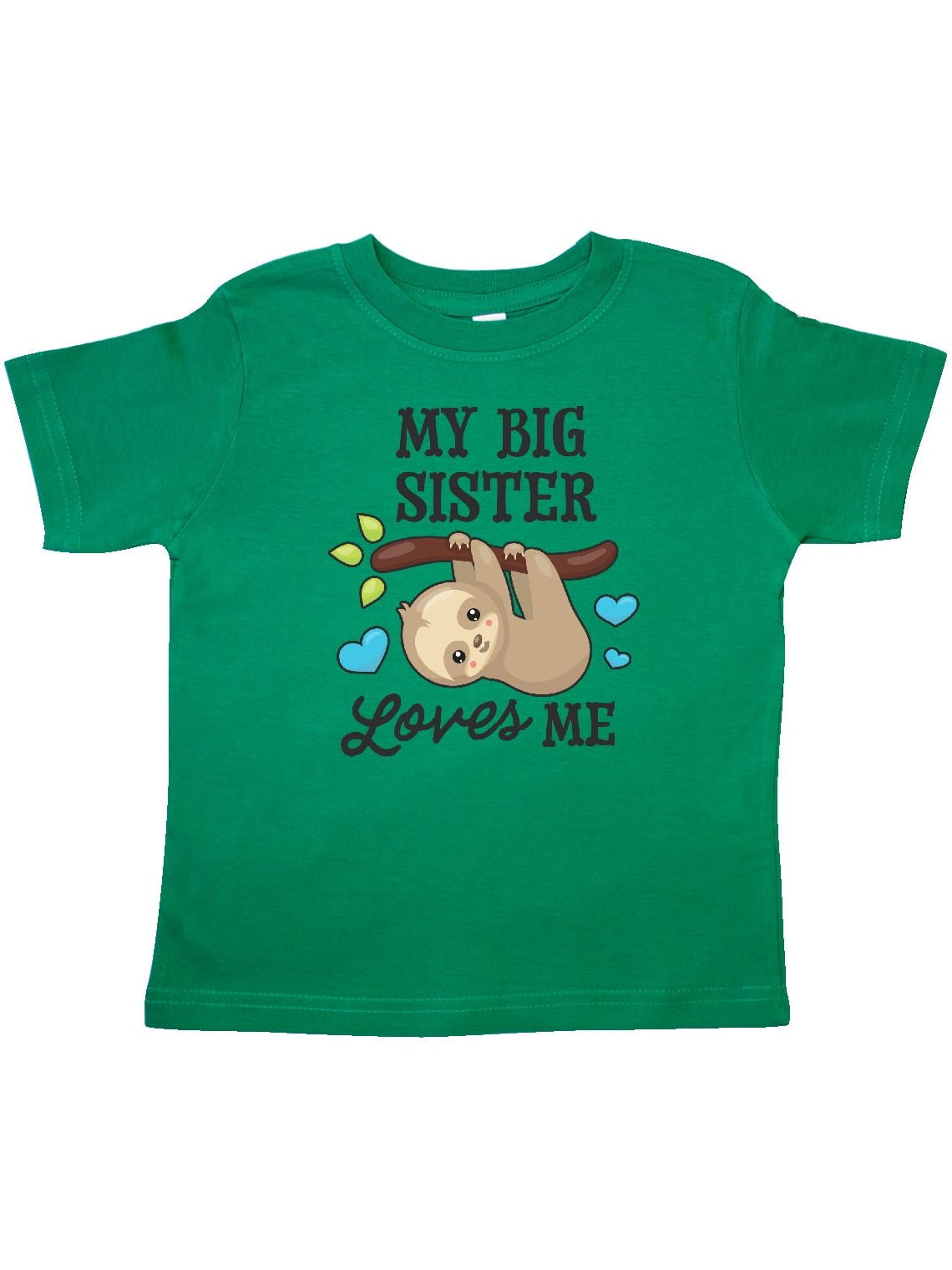 inktastic Candy Cane Sloth Little Sis Toddler T-Shirt