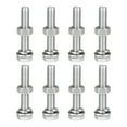 thumbnail image 1 of Tornillos de cabeza hexagonal M6 x 40mm, kits de tuercas, arandelas planas y de bloqueo, tornillos hexagonales completamente roscados de acero inoxidable 304, 8 juegos, 1 of 5