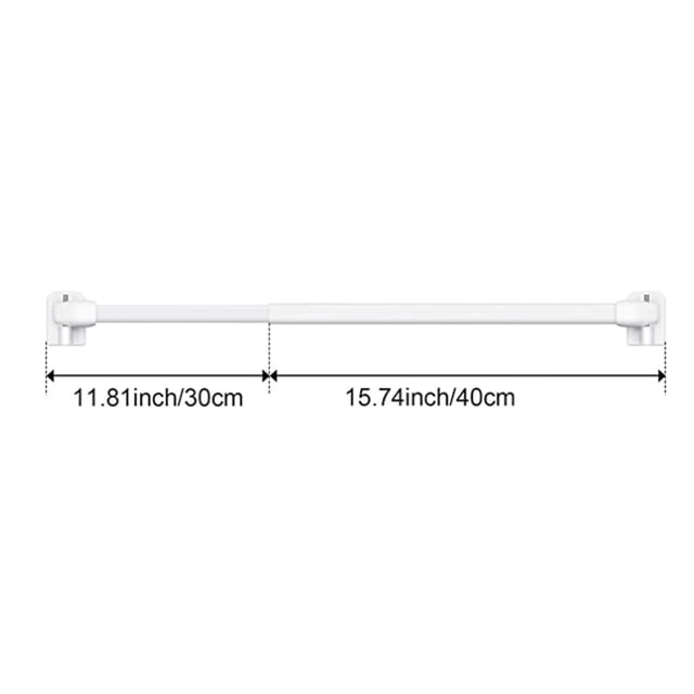 Maoww 2 Pieces Adjustable Curtain Rod Extendable Bars Pole Without Drilling Hanging Rods Self Adhesive for Home Bathroom Hotel