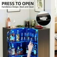 thumbnail image 4 of PAKASEPT Display Case with Tempered Glass Doors,3-Tier Corner Curio Cabinet with LED Lights for Collectibles,Display Cabinet with 6 Adjustable Shelves,Kids Bookcase for Bedroom, Living Room,Black, 4 of 9