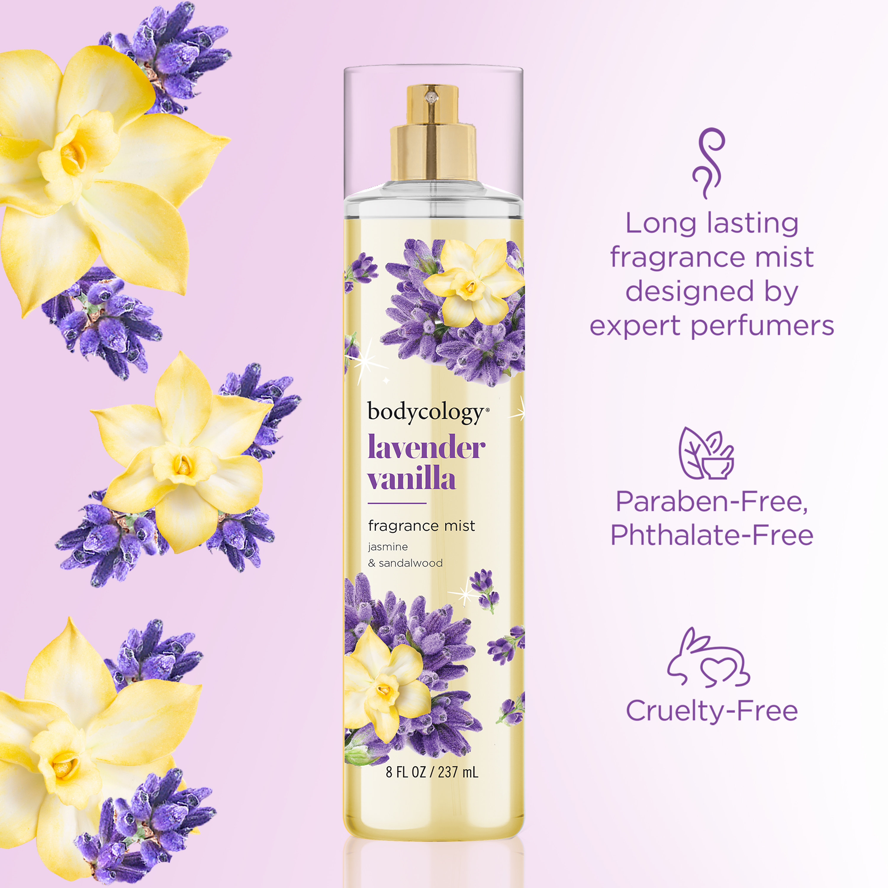 Bodycology Lavender Vanilla Body Mist, 8 fl oz photo 4