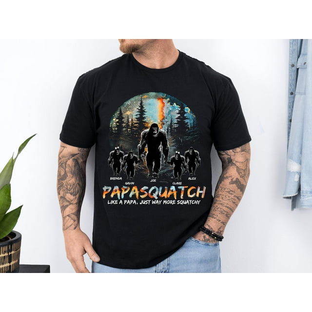 Papasquatch Personnalisé comme un Papa Juste Beaucoup Plus Squatch - Papa Bigfoot Drôle Gran - comme sur l'Image - TG