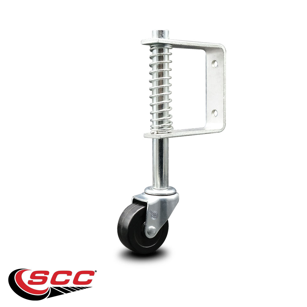 2 Inch Soft Rubber Wheel - Swivel Gate and Ladder Caster - Service Caster Brand