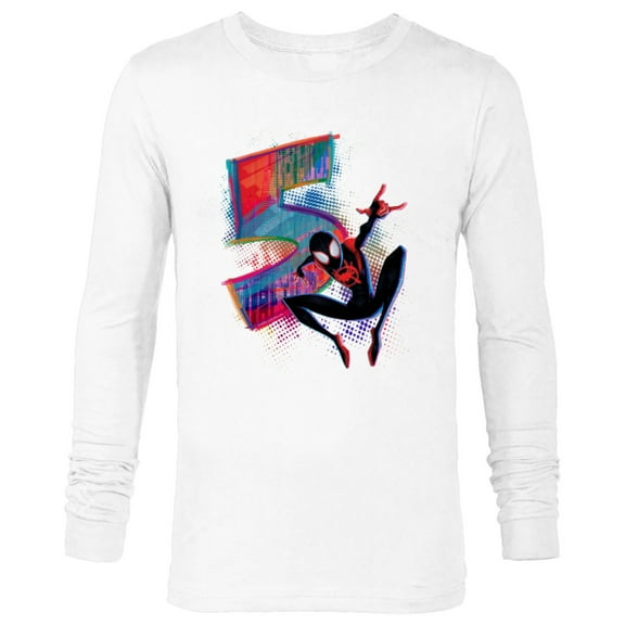 Marvel Spider-Man Miles Morales 5th Birthday Graphic - Long Sleeve T-Shirt for Men - Customized-White