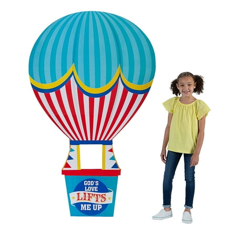 Faith Carnival Hot Air Balloon Stand-Up, Party Decor, Party Supplies, 1 Pieces