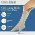 thumbnail image 5 of Sierra Socks Classic Cable Knit Acrylic Knee High Socks,Pack of 3,for Female, Heather Gray,for Women, 5 of 11