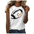 thumbnail image 1 of YDLCAFD T-Shirt Décontracté Mode Imprimé Col Rond Manches Courtes pour Femmes de Pâques, 1 of 5