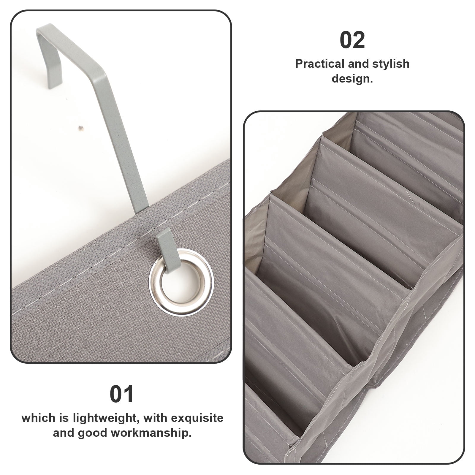 ULTNICE Wall Mountable Hanging Shoe Storage Organiser Grey 1Pcs