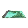 thumbnail image 2 of Ahgly Company Indoor Round Abstract Turquoise Blue Modern Area Rugs, 6' Round, 2 of 4