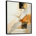 thumbnail image 2 of Designart "Sunset Collage Gold and Grey Brilliance I" Abstract Framed Wall Art - Modern Grey Abstract Collages Bedroom Framed Canvas Wall Art, 2 of 6