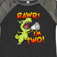 thumbnail image 4 of Inktastic Rawr I'm Two Dinosaur Boys or Girls Toddler T-Shirt, 4 of 5