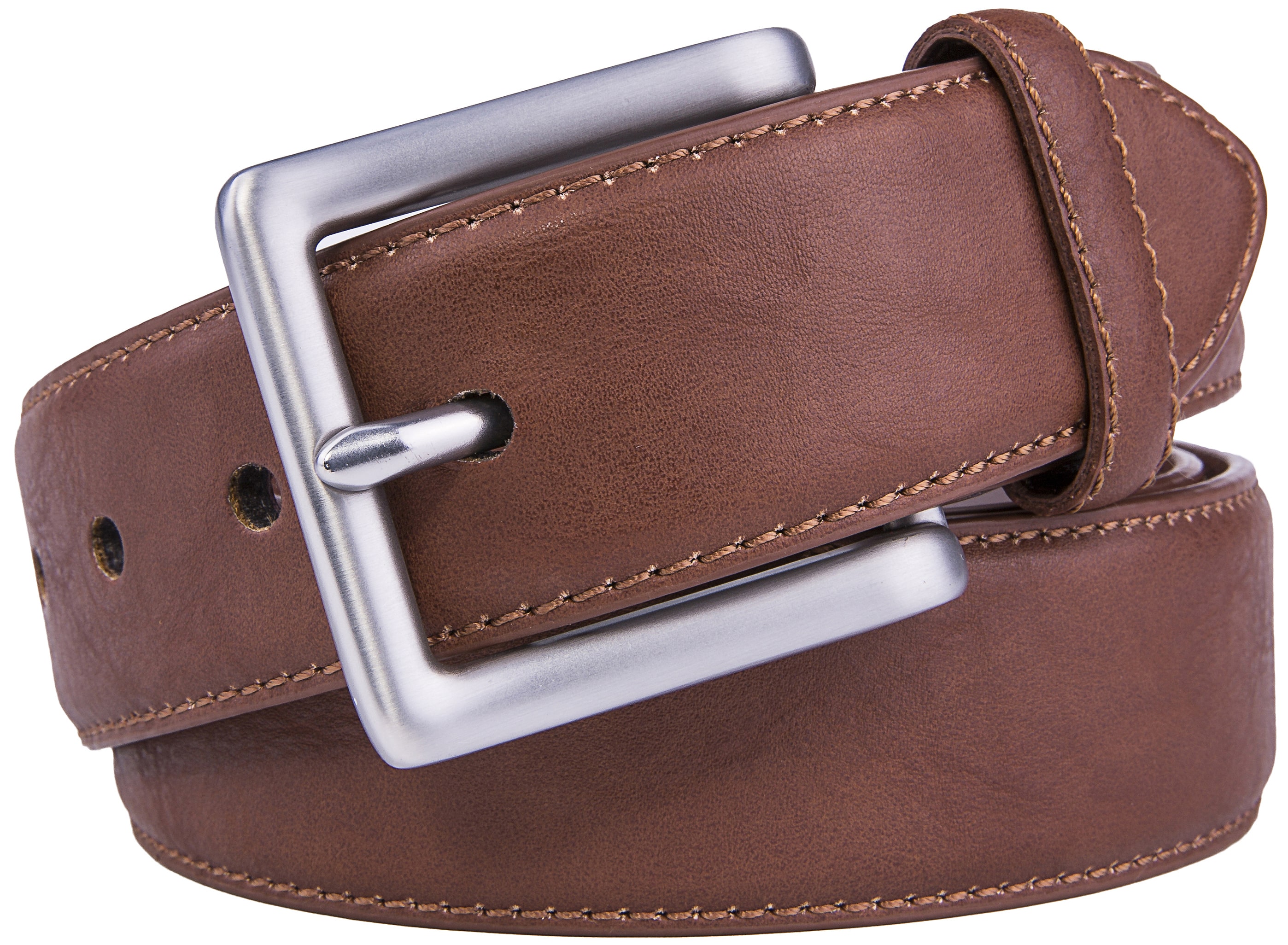 Access Denied Men's Bonded Leather Dress Belt, Brown photo 4