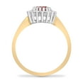 thumbnail image 2 of 9ct Gold Jewelco London Diamond Red Ruby Classic Royal Cluster Ring 11mm, 2 of 5