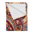 thumbnail image 2 of Paisley Soft Flannel Fleece Throw Blanket, Style Ornamental Rug Pattern Inspired Design with Flowers and Leaves, Cozy Plush for Indoor and Outdoor Use, 60" x 80", Multicolor, by Ambesonne, 2 of 5