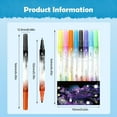 thumbnail image 6 of Coloring Lightstick Graffiti Pen, 2025 New Glitter Paint Pens Art Supplies, 8 Colors Dual Tone Iridescent Glitter Gel Ink Pens Metallic Vibrant Sparkle Gel Pens for Coloring, 6 of 8