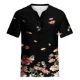 thumbnail image 4 of Pompotops Chemises Mode Décontractée pour Femmes Manches Courtes Tee-Shirt Ample Col en V Blouse Liquidation, 4 of 5