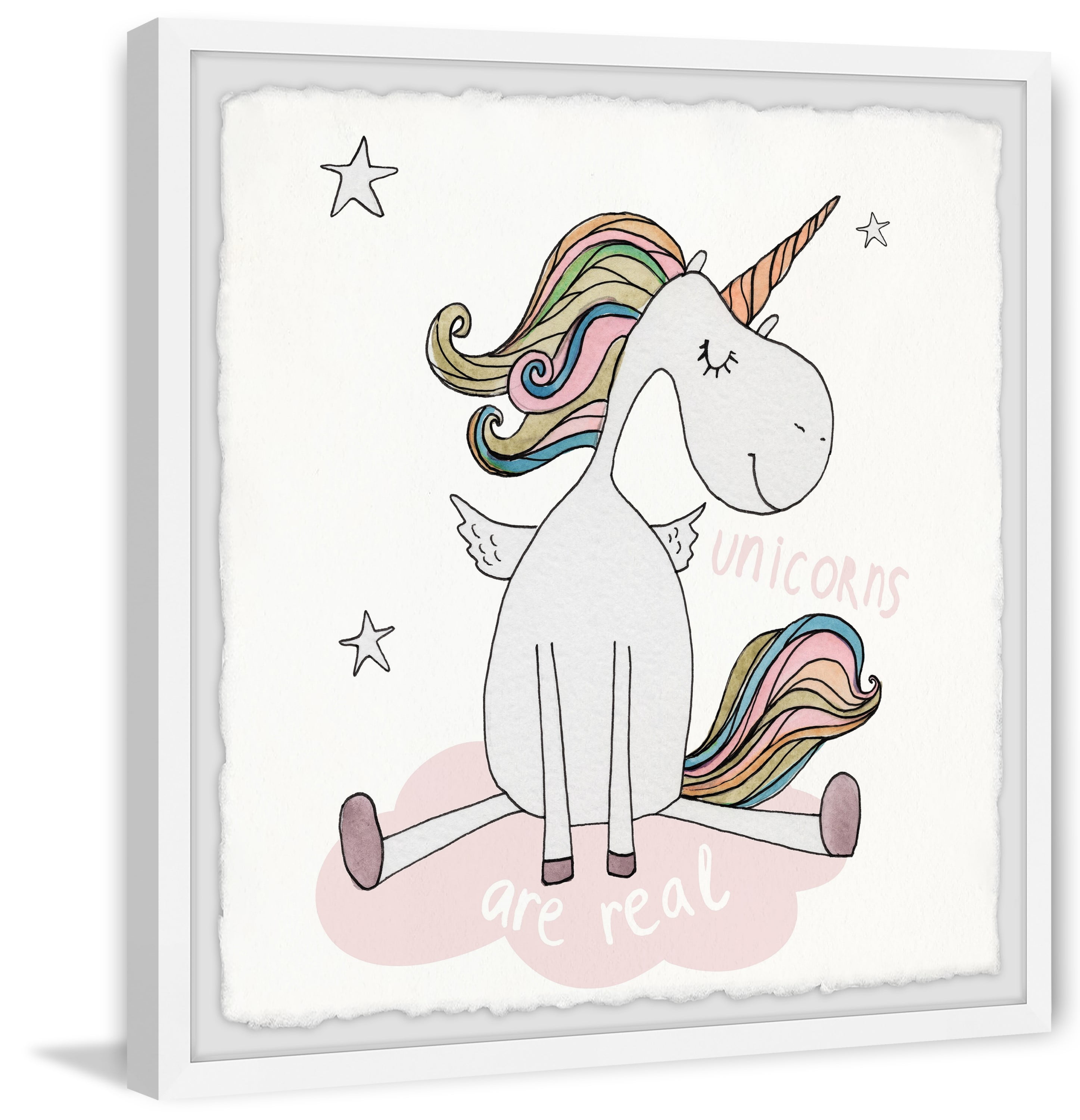 Marmont Hill Believe Unicorns Are Real Framed Wall Art