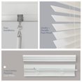 thumbnail image 5 of MOOD Custom Faux Wood Blinds | 69.5 Inch Blinds for Windows | 69.5 Inches Wide x 54 Inch Tall | 2 Inch Cordless Blackout Venetian Shade for Interior Windows and Doors | Luxe White | 69.5"W x 54"H, 5 of 7