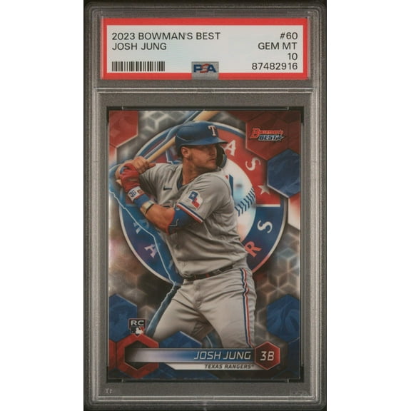 Graded 2023 Topps Bowmans Best Josh Jung #60 Rookie RC Baseball Card PSA 10 Gem Mint
