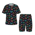 thumbnail image 1 of Fotbe Multicolored Butterflies Pijama Estampada de 2 Piezas para Niños – Ropa de Dormir de Manga Corta Cómoda para Niños y Niñas, Camiseta y Shorts de Algodón-3X-Large, 1 of 6