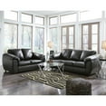 thumbnail image 2 of Flash Furniture Benchcraft Fezzman Living Room Set in Black Leather, 2 of 3