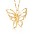 thumbnail image 2 of 14K Gold and Diamond Butterfly Pendant Necklace, 2 of 6