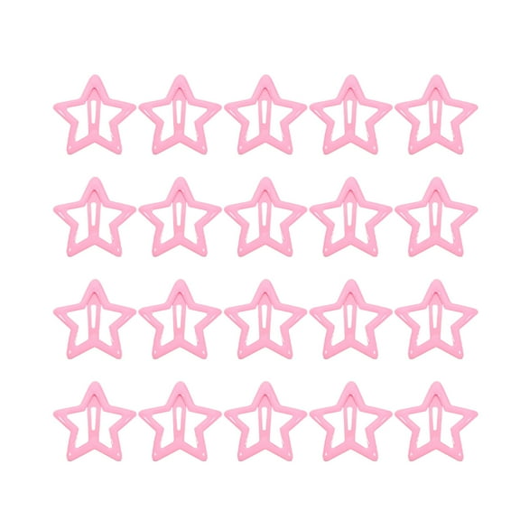 COSMOBETTY Cute Star Hair Clips Metal Pink 40Pcs Kawaii for Teen Girls and Women