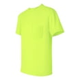 thumbnail image 2 of Ultra Cotton Pocket T-Shirt, 2XL, Safety Green, 2 of 3