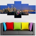 thumbnail image 4 of TISHIRON 5PCS Framed City Canvas Wall Art Set,60"x40" Seattle City Buildings Skyline Canvas Art Decor, 4 of 7