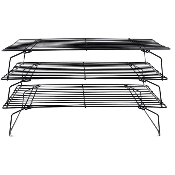 Cooling Rack, 3-Tier Stainless Steel Stackable Baking Cooking Cooling Racks for Cooling Roasting Grilling, Collapsible & Heavy Duty, Oven & Dishwasher Safe