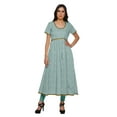 thumbnail image 1 of Moomaya Robes à Fente Imprimées pour Femmes Manches Courtes Kurti Tenue d'Été, 1 of 6