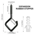thumbnail image 6 of DAYBETTER 50PCS Diamond Screw Hooks, Q-Hanger Hooks for String Lights, Ceiling Hooks for Wind Chimes, Lanterns,Outdoor Decorations, 6 of 6