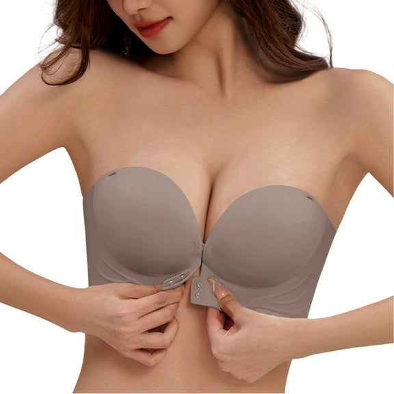 Everyday Bras for Women Large Bra Small Sports Bras for Women Breathable Sports Bra Women Bras plus Size Front Hook Sports Bras with Padding Woman Sports Bar Custom Sports Bra Front Closure Coffee XL