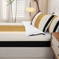 thumbnail image 5 of Homewish Black Vertical Stripes Zipper Queen Comforter Set with Fitted Sheet and 2 Pillowcases,Modern Minimalist Zipper Bedding Set,Reversible,4pcs, 5 of 8