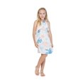 thumbnail image 1 of Robe Hawaïenne à Col Rond avec Volants pour Fille au Coucher du Soleil Néon, 1 of 5