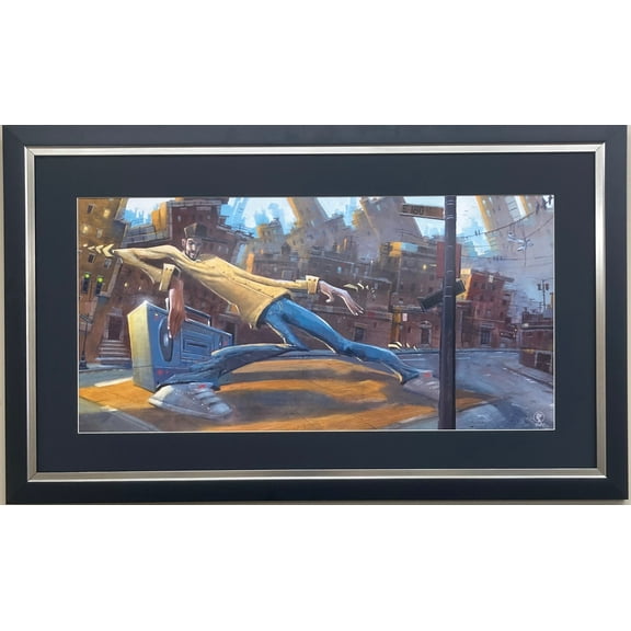 Justin Bua "The Popper" Custom FRAMED Black Art Hip-Hop Urban Generic