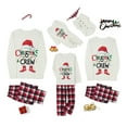 thumbnail image 3 of RUINIXCW Family Christmas Pajamas Matching Sets Xmas PJS Holiday Jammies for Whole Family Letters Long Sleeve Tops and Plaid Pants Family Christmas Outfits Sleepwear, 3 of 10
