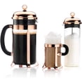 thumbnail image 2 of Cafetera Francesa de Acero Inoxidable,1000 ML Cafetera de &eacute;mbolo para caf&eacute; y t&eacute; Cafetera de Prensa Francesa para Hacer Caf&eacute; y T&eacute;,Prensa Francesa, 2 of 7