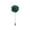 Teal Green, variant on Solid Light Sage Green Floral Lapel Pin