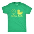 thumbnail image 1 of T-shirt pour Hommes « Lucky Duck » Drôle Trèfle St Patricks Day T-Shirt Graphique (Vert Chiné) - TG, 1 of 4