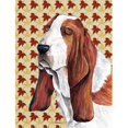 thumbnail image 1 of Carolines Treasures SC9212CHF 40 x 40 In. Basset Hound Fall Leaves Portrait Flag Canvas- House Size, 1 of 4