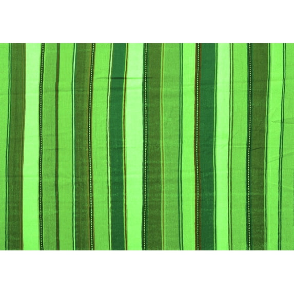 Ahgly Company Indoor Rectangle Abstract Green Contemporary Area Rugs, 8' x 12'