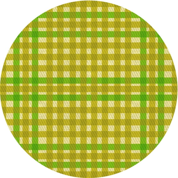 Ahgly Company Machine Washable Indoor Square Transitional Chameleon Green Area Rugs, 3' Square